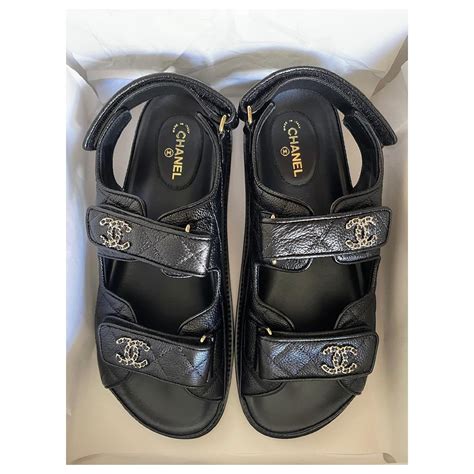 chanel dad sandals leather|chanel dad sandals price philippines.